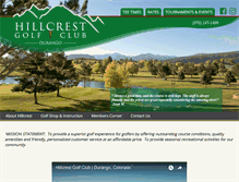 Tablet Screenshot of golfhillcrest.com